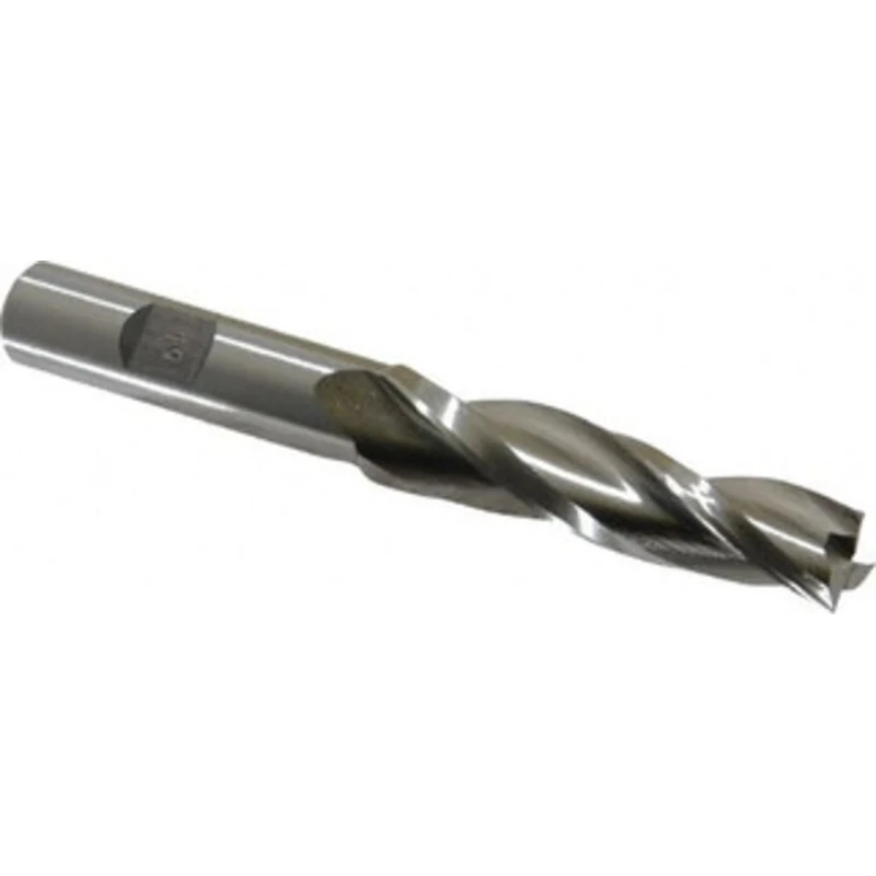 Made in USA 1 per Side 1/2 Small End Diam 2-1/4 LOC 3-Flute High Speed Steel Tapered Square End Mill Uncoated, 1/2 Sh...
